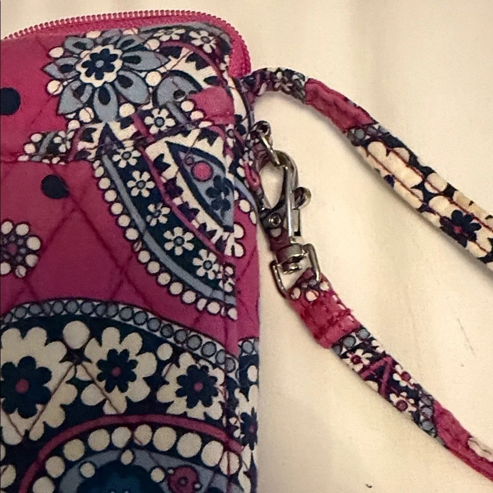 Vera Bradley Quilted Cotton Wristlet Wallet Boysenberry with ID Window